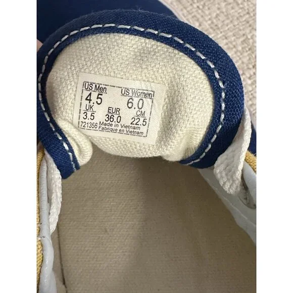 Vans Era Tartan Pack Blue Yellow White Size W6/ M4.5 Unisex 721356 - Picture 8 of 9